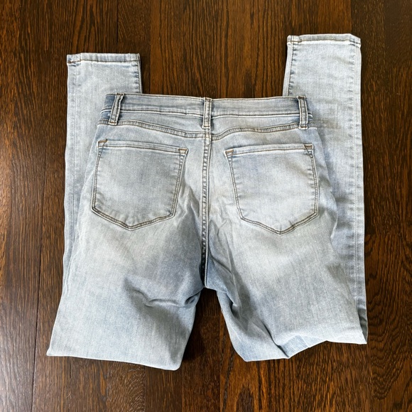 Banana Republic Jeans Womens 27 4 Petite Blue High Rise Skinny Button Fly Denim - Picture 6 of 8